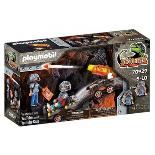 Playmobil dino mine carro de cohetes