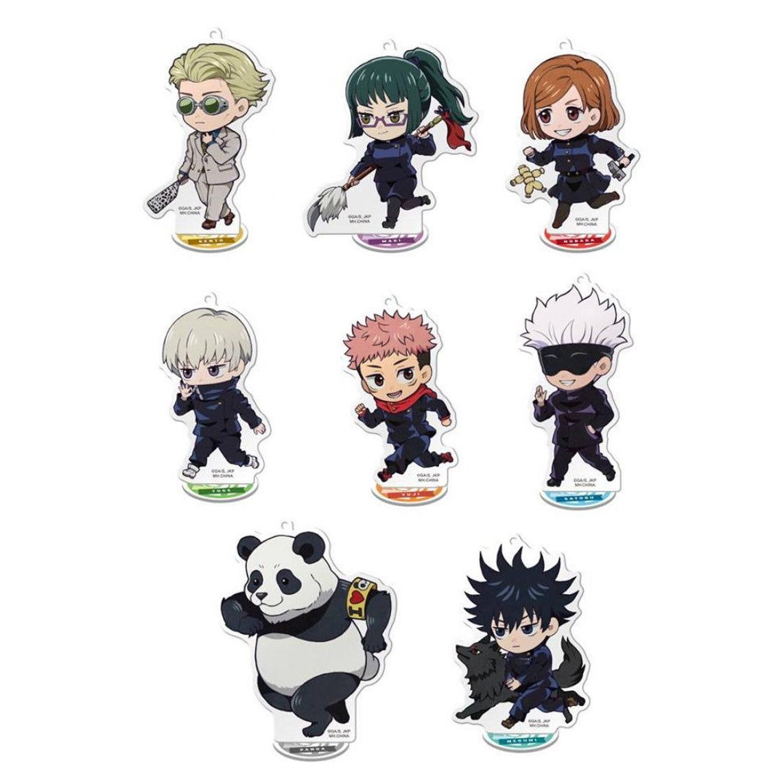 Set figuras acrílicas megahouse jujutsu kaisen toko toko mascot vol. 19