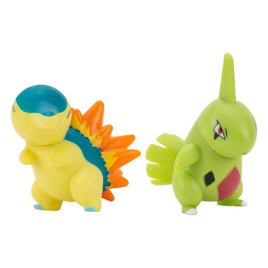 Pack de 2 figuras jazwares pokemon batalla cyndaquil & larvitar 5 cm