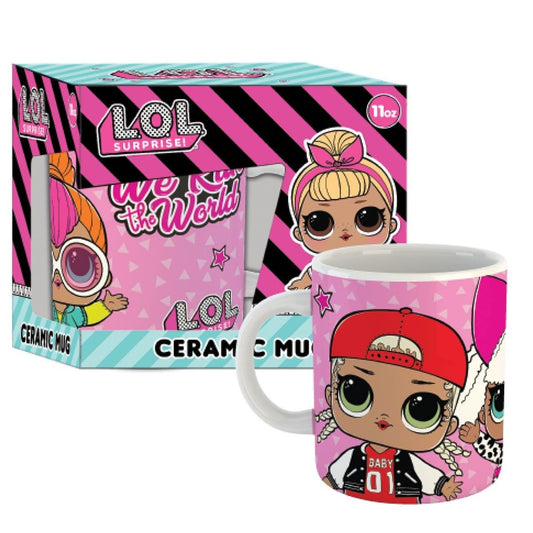 Taza gb eye lol surprise ceramica en caja de regalo rosa