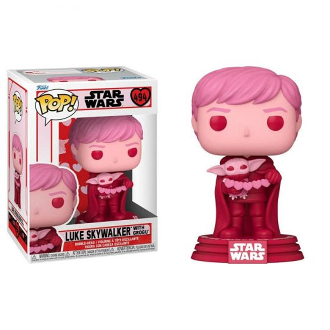 FUNKO POP STAR WARS THE MANDALORIAN SAN VALENTÍN LUKE SKYWALKER & GROGU 60125