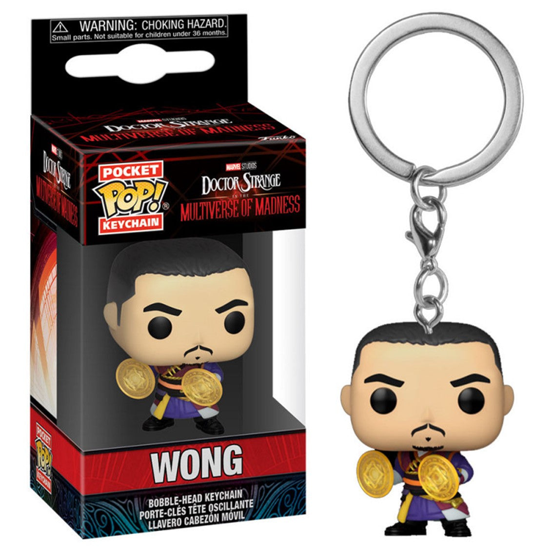FUNKO POP KEYCHAIN LLAVERO DOCTOR STRANGE MULTIVERSO DE LA LOCURA WONG 60912