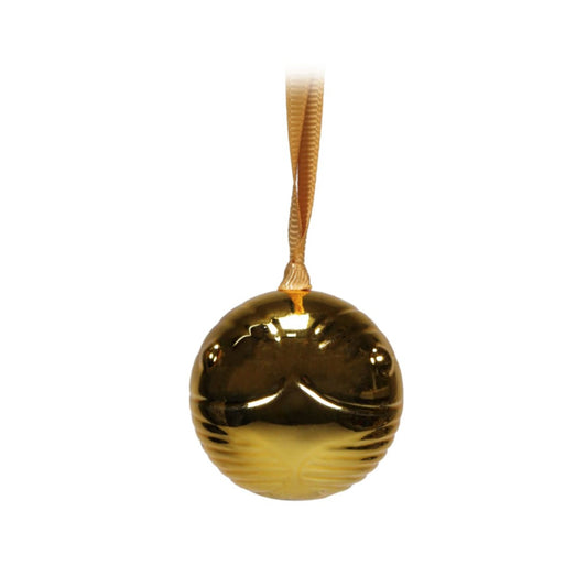 DECORACION DE NAVIDAD HALF MOON BAY HARRY POTTER SNITCH DORADA