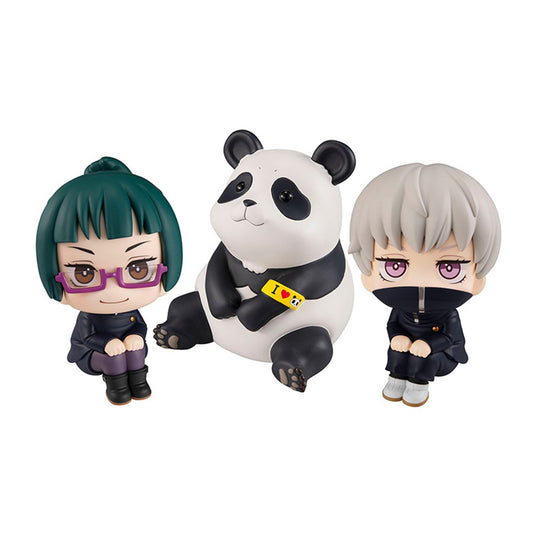 PACK 3 FIGURAS MEGAHOUSE LOOK UP JUJUTSU KAISEN MAKI TOGE PANDA GIFT SET