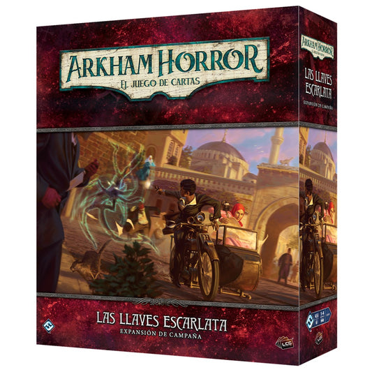 JUEGO DE MESA ARKHAM HORROR LCG LAS LLAVES ESCARLATA EXPANSION CAMPAÑA PEGI 14 - Z POP Toys
