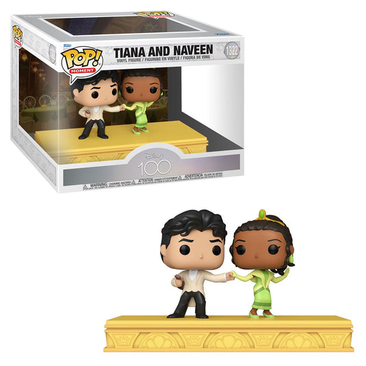 Funko pop moment pack de 2 disney 100 aniversario tiana & naveen 67976