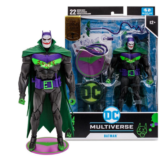 Figura mcfarlane toys dc multiverse 7in -  batman (batman: white knight)(jokerized)(gold label)