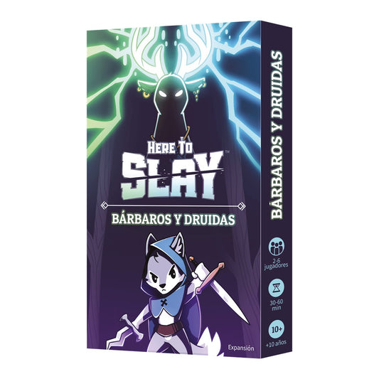 JUEGO DE MESA HERE TO SLAY EXPANSION BARBAROS Y DRUIDAS EDAD RECOMENDADA 10 AÑOS