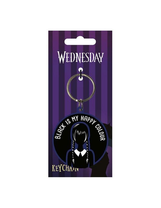 LLAVERO PYRAMID WEDNESDAY ADDAMS BLACK IS MY HAPPY COLOR