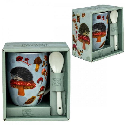 TAZA DE CERÁMICA CON CUCHARA ENESCO ERIZO