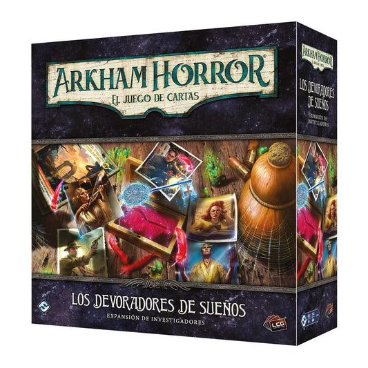 JUEGO DE MESA ARKHAM HORROR LCG LOS DEVORADORES DE SUEÑOS EXPANSION INVESTIGACION EDAD RECOMENDADA 14 AÑOS - Z POP Toys