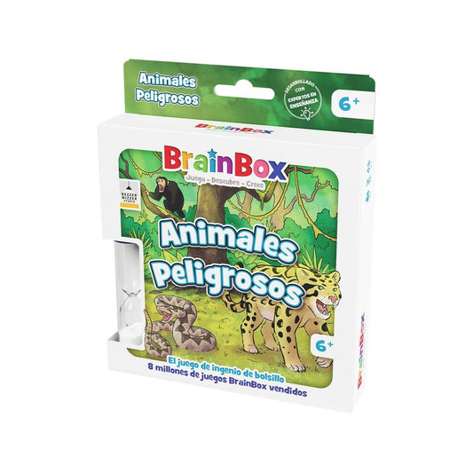 JUEGO DE MESA BRAINBOX POCKET ANIMALES PELIGROSOS EDAD RECOMENDADA 6 AÑOS - Z POP Toys