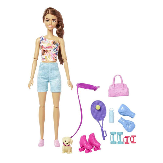 muñeca-barbie-mattel-conjunto-entrenamiento-y-cachorrito