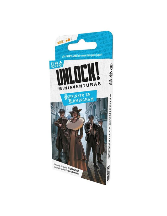 JUEGO DE CARTAS UNLOCK! MINIAVENTURAS ASESINATO EN BIRMINGHAM - Z POP Toys