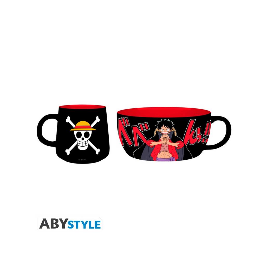 Set taza + bowl abystyle one piece luffy