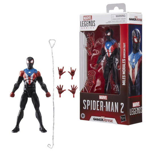 FIGURA HASBRO MARVEL LEGENDS SERIES SPIDER - MAN 2 MILES MORALES (BORICUA SUIT)
