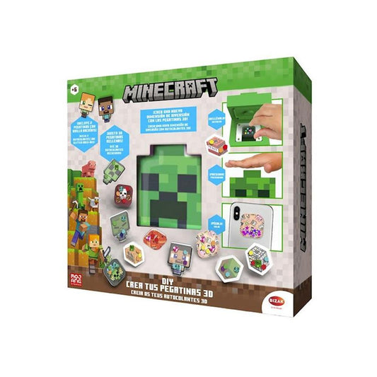 CREA TUS PEGATINAS 3D MINECRAFT