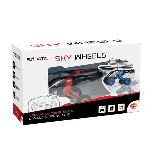 HELICOPTERO RADIO CONTROL FLYBOTIC SKY WHEELS 1 UNIDAD ALEATORIA - Z POP Toys