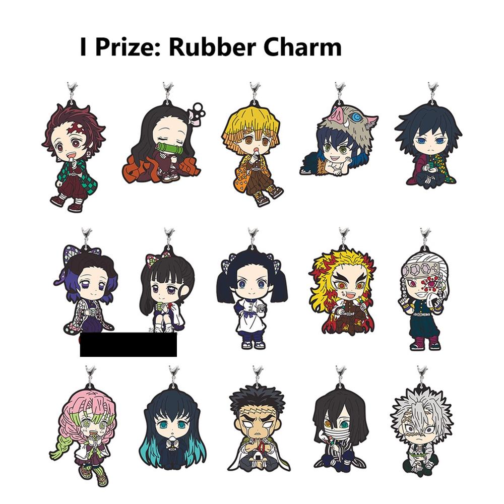 COLGANTE DE GOMA DEMON SLAYER EXCLUSIVO KUJI PREMIO I 1 UNIDAD