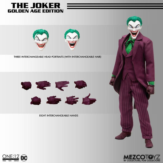 FIGURA MEZCO TOYZ DC UNIVERSE ONE:12 COLLECTIVE THE JOKER GOLDEN AGE EDITION 17CM