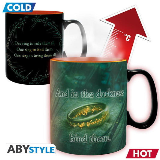 TAZA TERMICA ABYSTYLE EL SEÑOR DE LOS ANILLOS SAURON 460ML