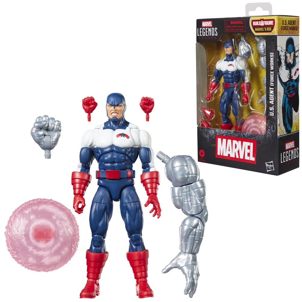 FIGURA HASBRO MARVEL LEGENDS SERIES BUILD A FIGURE MARVEL'S BOX U.S. AGENT (FORCE WORKS)