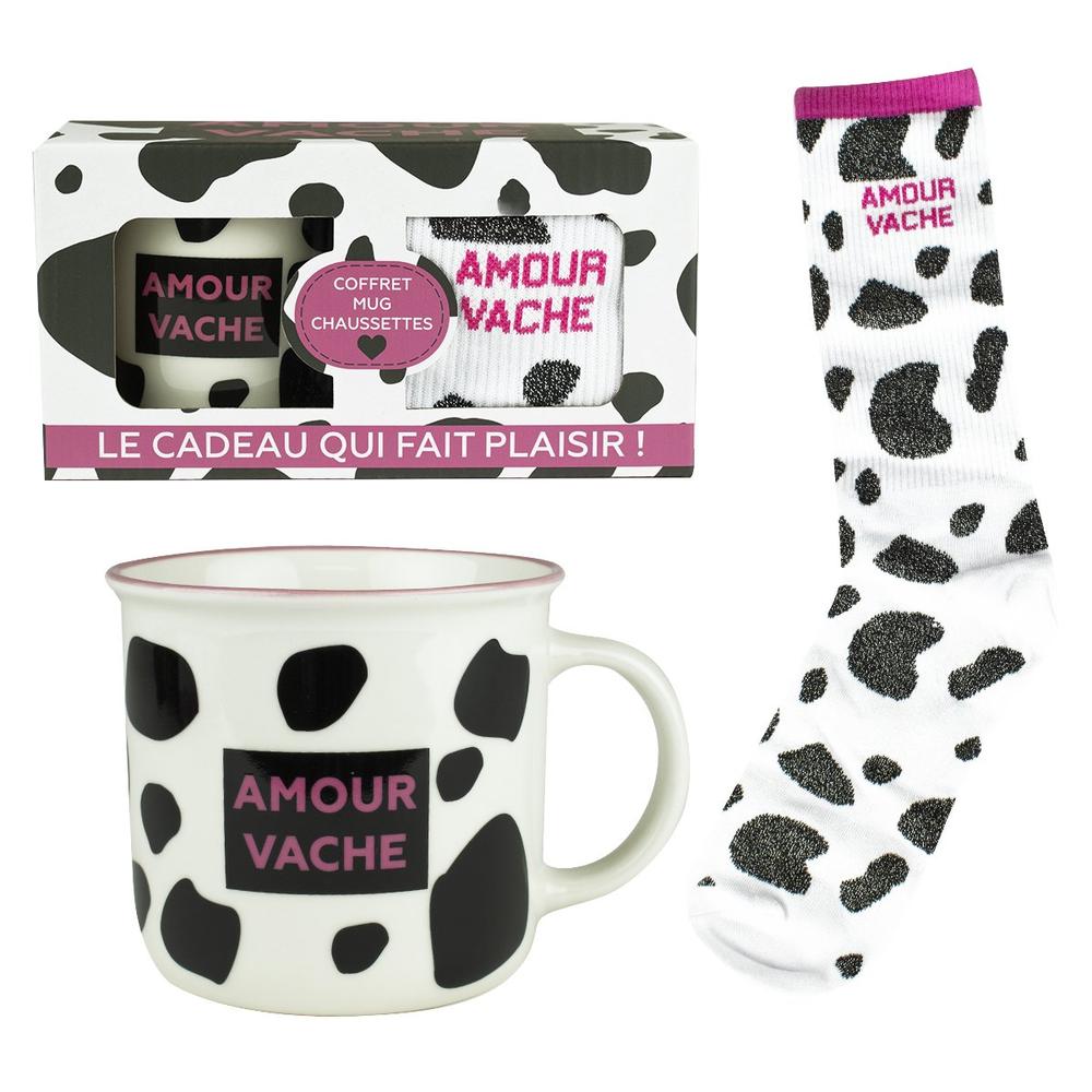 TAZA + CALCETINES ENESCO AMOUR VACHE
