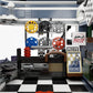MOTORCYCLE RESTAURANT SET CONSTRUCCION 42 CM RETRO SERIES