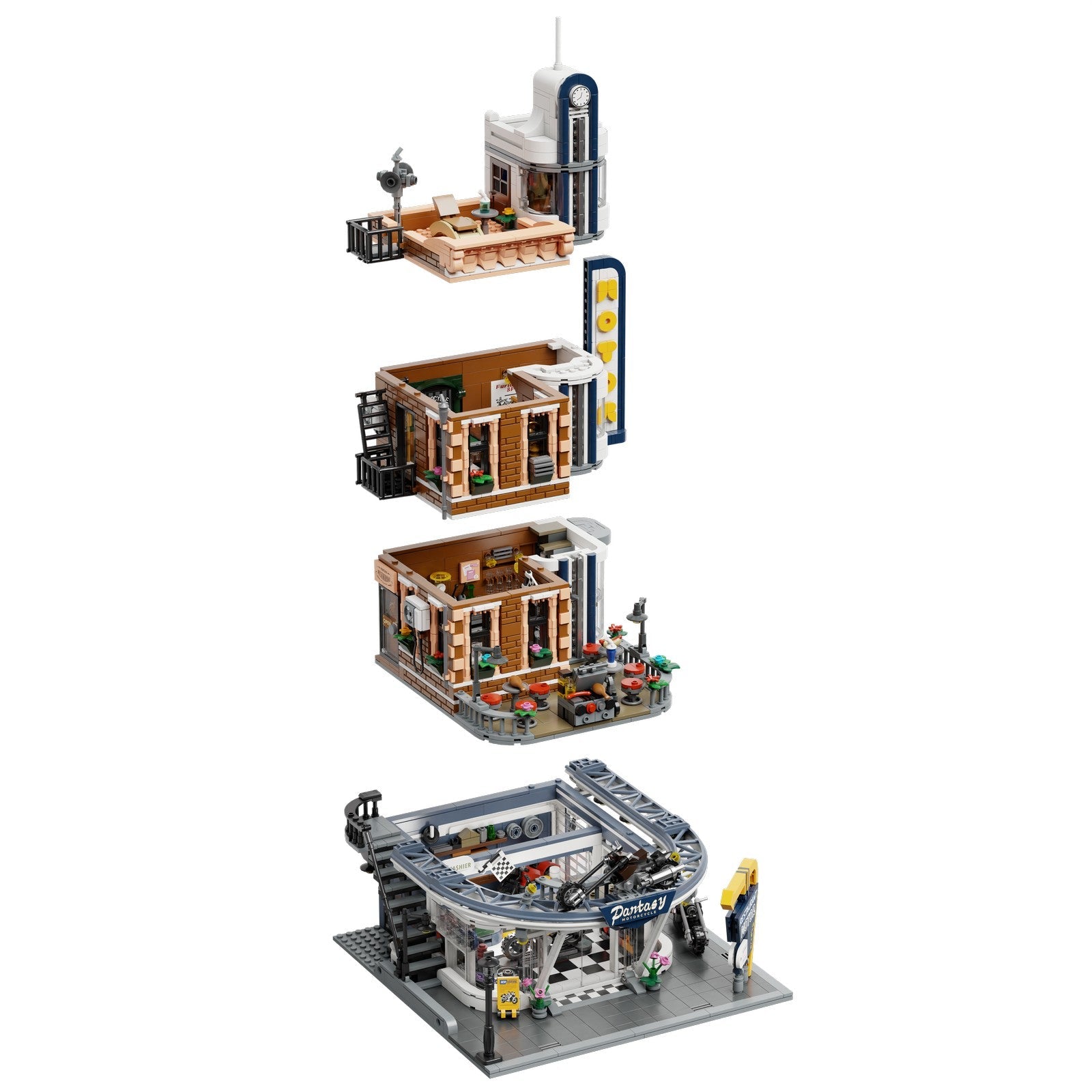 MOTORCYCLE RESTAURANT SET CONSTRUCCION 42 CM RETRO SERIES