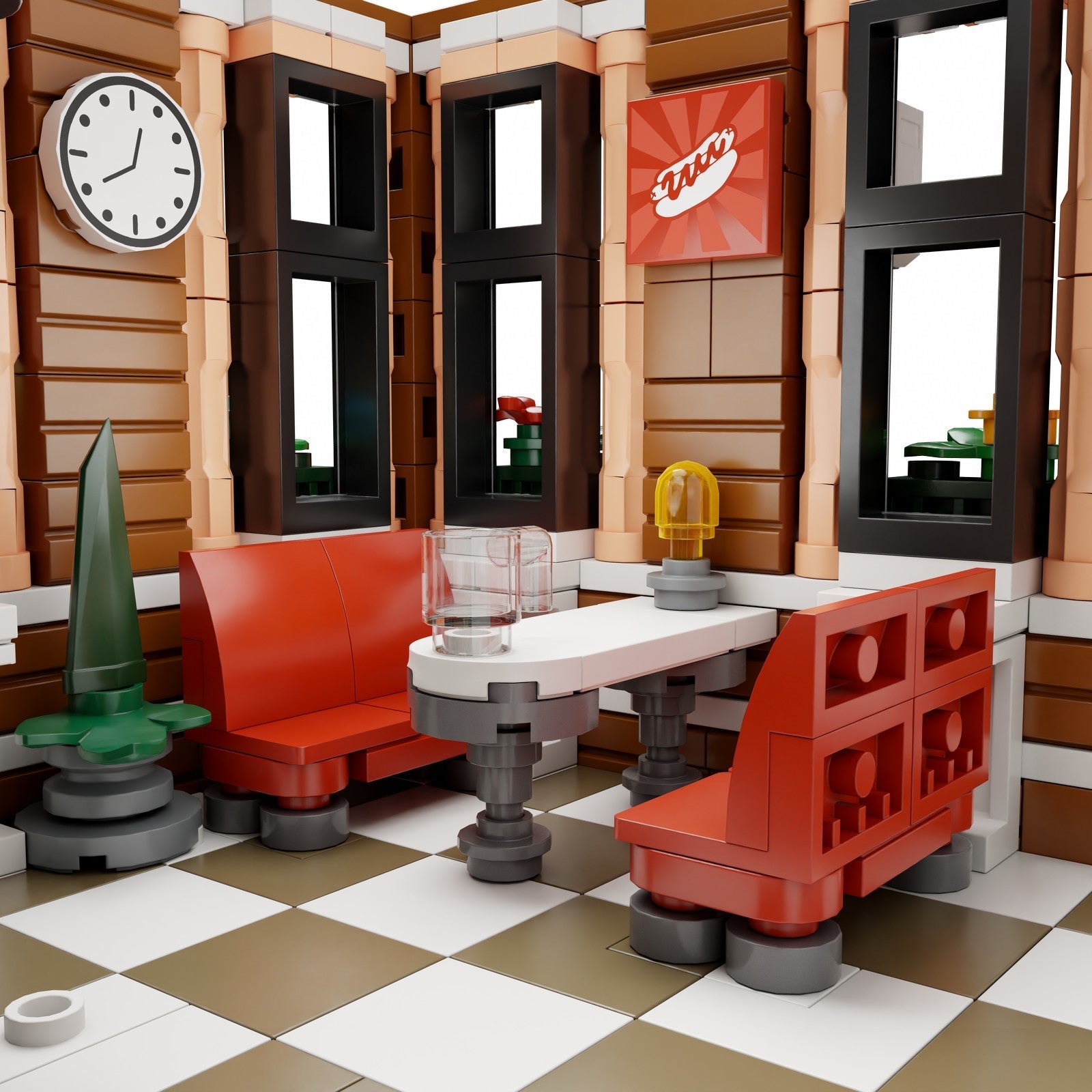 MOTORCYCLE RESTAURANT SET CONSTRUCCION 42 CM RETRO SERIES