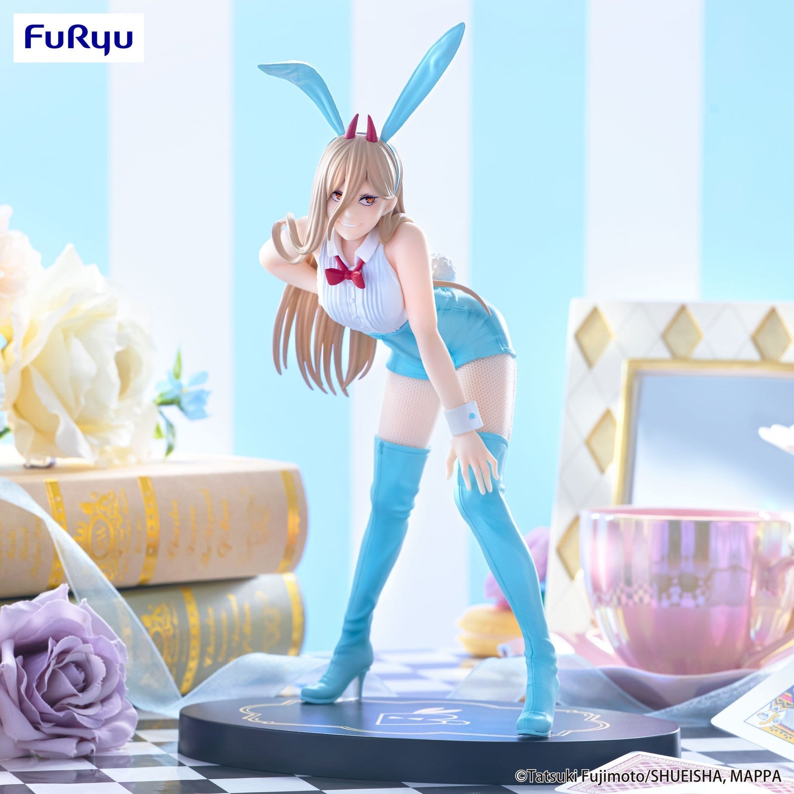 POWER LIGHT BLUE COLOR VERSION BICUTE BUNNIES FIGURA 25 CM CHAINSAW MAN