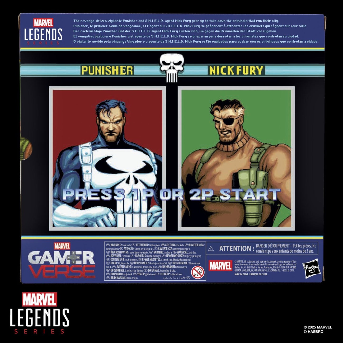 PUNISHER & NICK FURY PACK 2 FIGURAS 15 CM THE PUNISHER GAMERVERSE MARVEL LEGENDS SERIES
