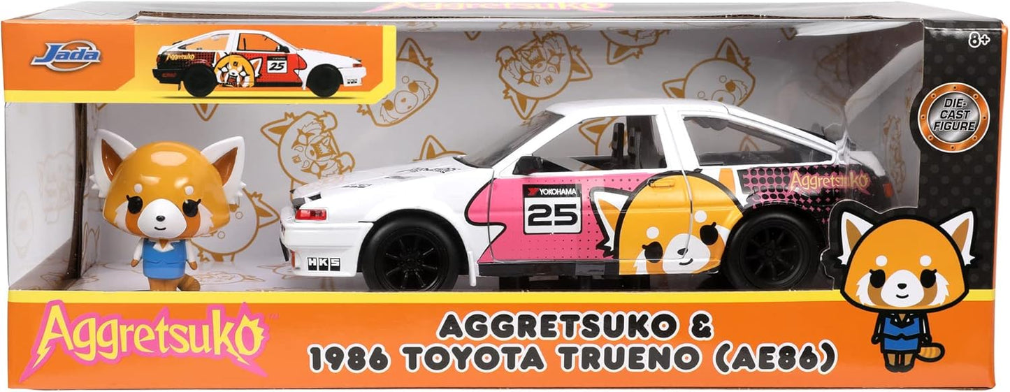 RETSUKO & 1986 TOYOTA TRUENO SET 1/24 SCALE AGGRETSUKO