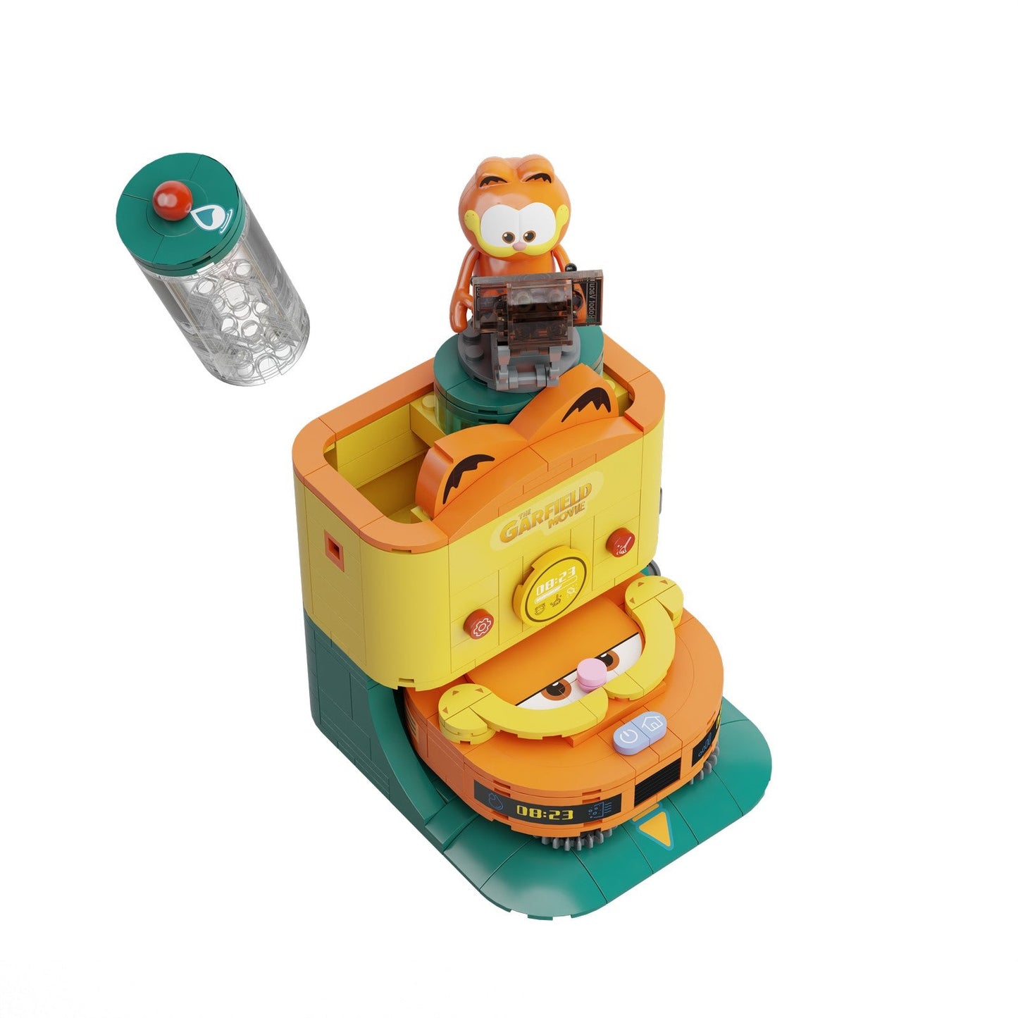 ROBOT VACUUM SET CONSTRUCCION 16,5 CM GARFIELD THE MOVIE FANTASTIC MACHINES SERIES