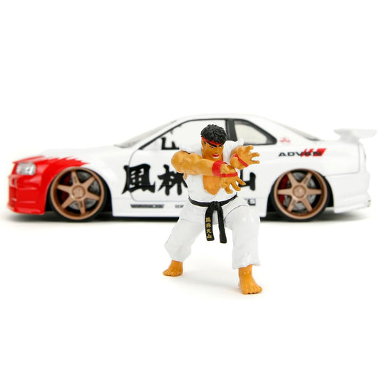 RYU & NISSAN SKYLINE GT-R SET 1/24 SCALE STREET FIGHTER II