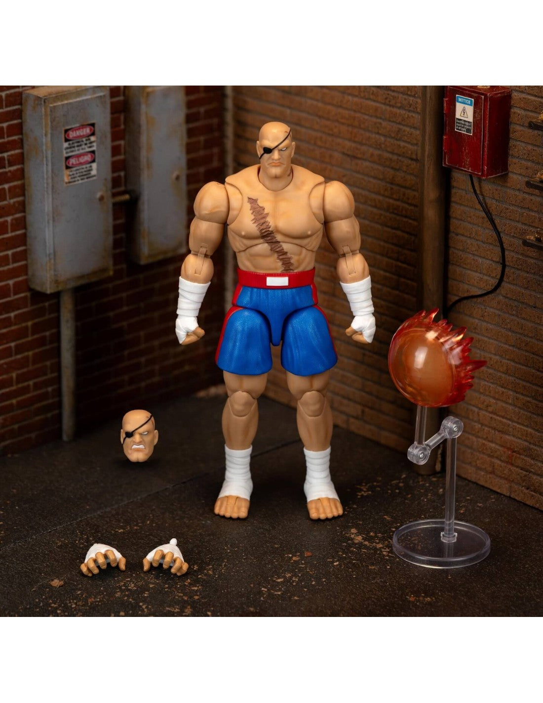 SAGAT FIGURA 19 CM STREET FIGHTER II 