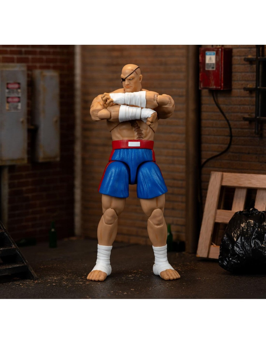 SAGAT FIGURA 19 CM STREET FIGHTER II 