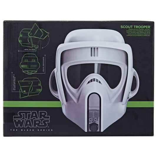 SCOUT TROOPER CASCO ELECTRONICO PREMIUM REPLICA 1:1 STAR WARS: RETURN OF THE JEDI THE BLACK SERIES RE-RUN - Z POP Toys