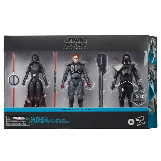 SECOND SISTER & CAL KESTIS INQUISITOR VISION VER. & PURGE TROOPER ELECTROHAMMER VER. PACK 3 FIG. 15 CM STAR WARS JEDI: F