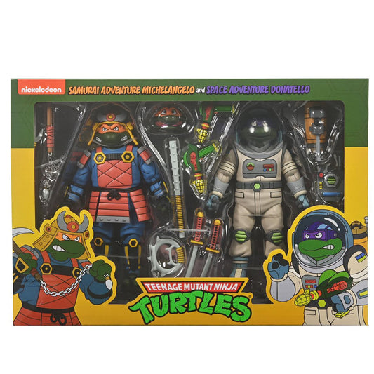 SPACE ADVENTURE DONATELLO & SAMURAI ADVENTURE MICHELANGELO PACK 2 SCALE ACTION FIG. 18 CM TEENAGE MUTANT NINJA TURTLES C