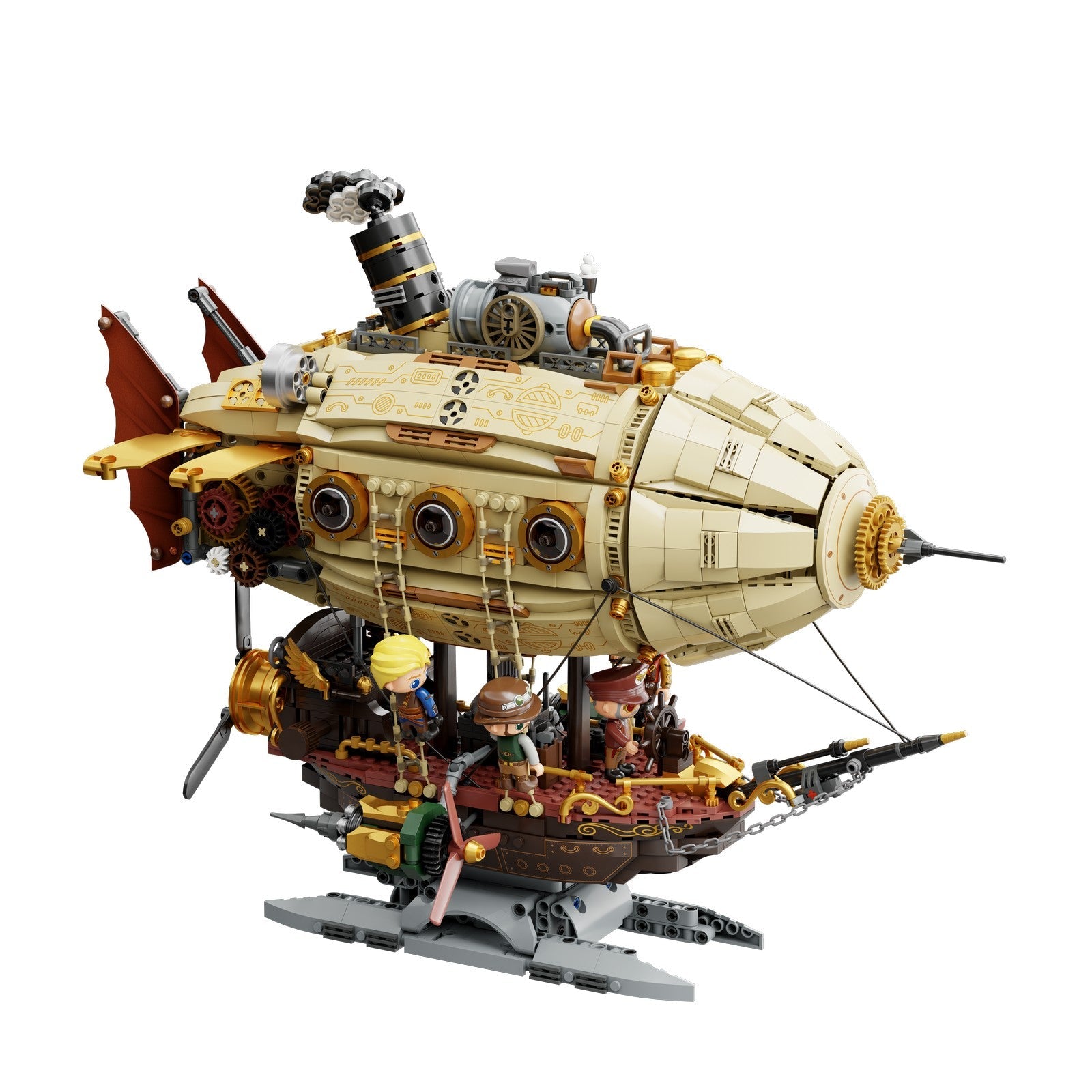 STEAMPUNK AIRSHIP SET CONSTRUCCION 32 CM RETRO SERIES