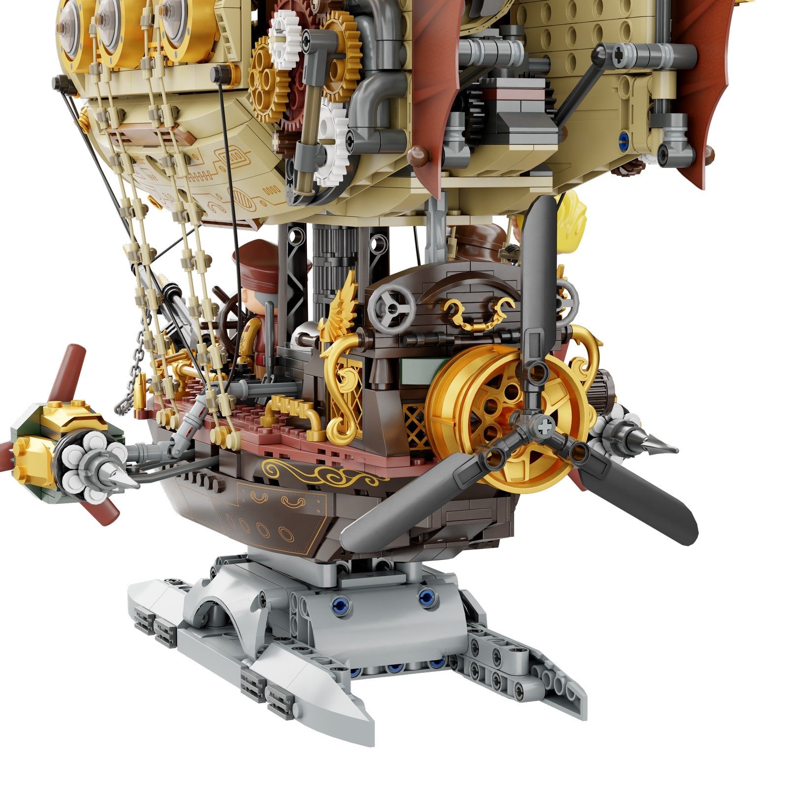 STEAMPUNK AIRSHIP SET CONSTRUCCION 32 CM RETRO SERIES