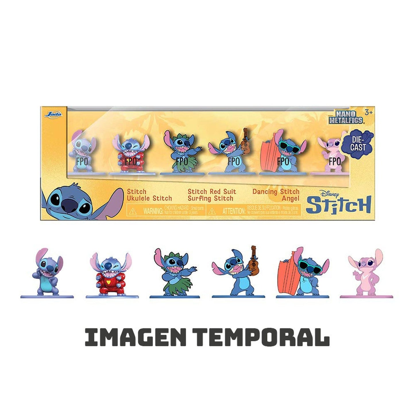 STITCH SET 6 FIGURAS 4 CM DISNEY LILO & STITCH NANO METALFIGS