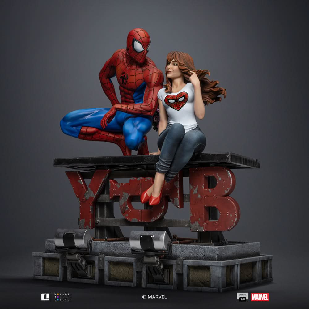 IRON STUDIOS - MARVEL - Statue Spider Man and Mary Jane Comics Diorama 1/6