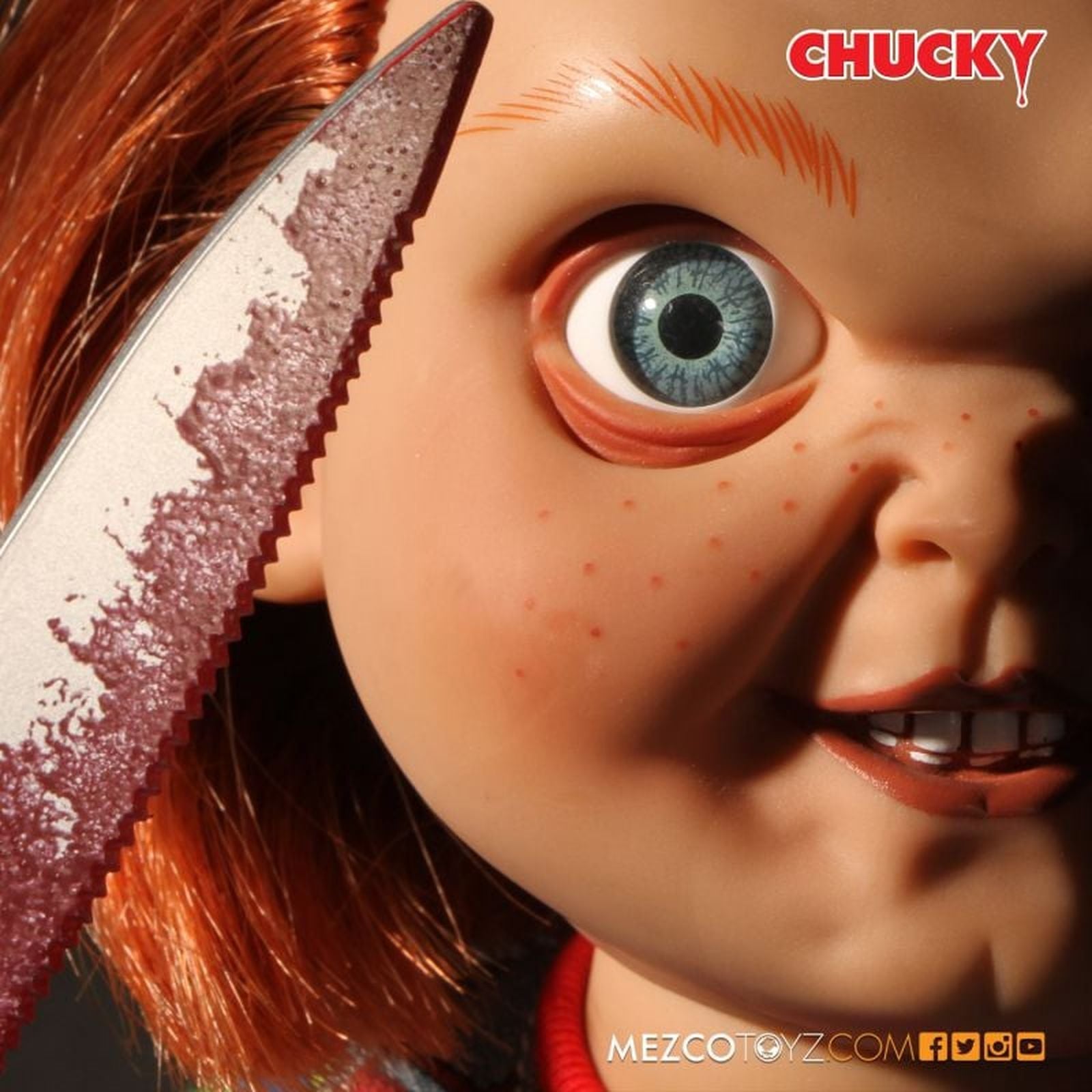 TALKING SNEERING CHUCKY FIGURA 38 CM CHILD'S PLAY MDS MEGA SCALE RE-RUN