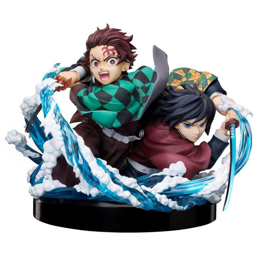 TANJIRO KAMADO & GIYUU TOMIOKA FIGURA 13 CM DEMON SLAYER: KIMETSU NO YAIBA 