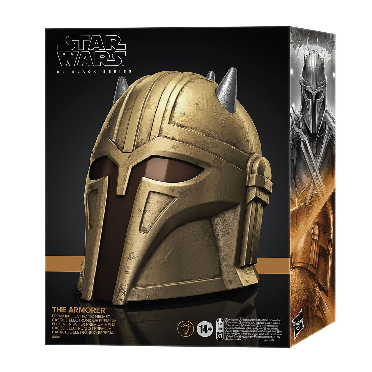 THE ARMORER CASCO ELECTRONICO REPLICA 1:1 STAR WARS: THE MANDALORIAN THE BLACK SERIES