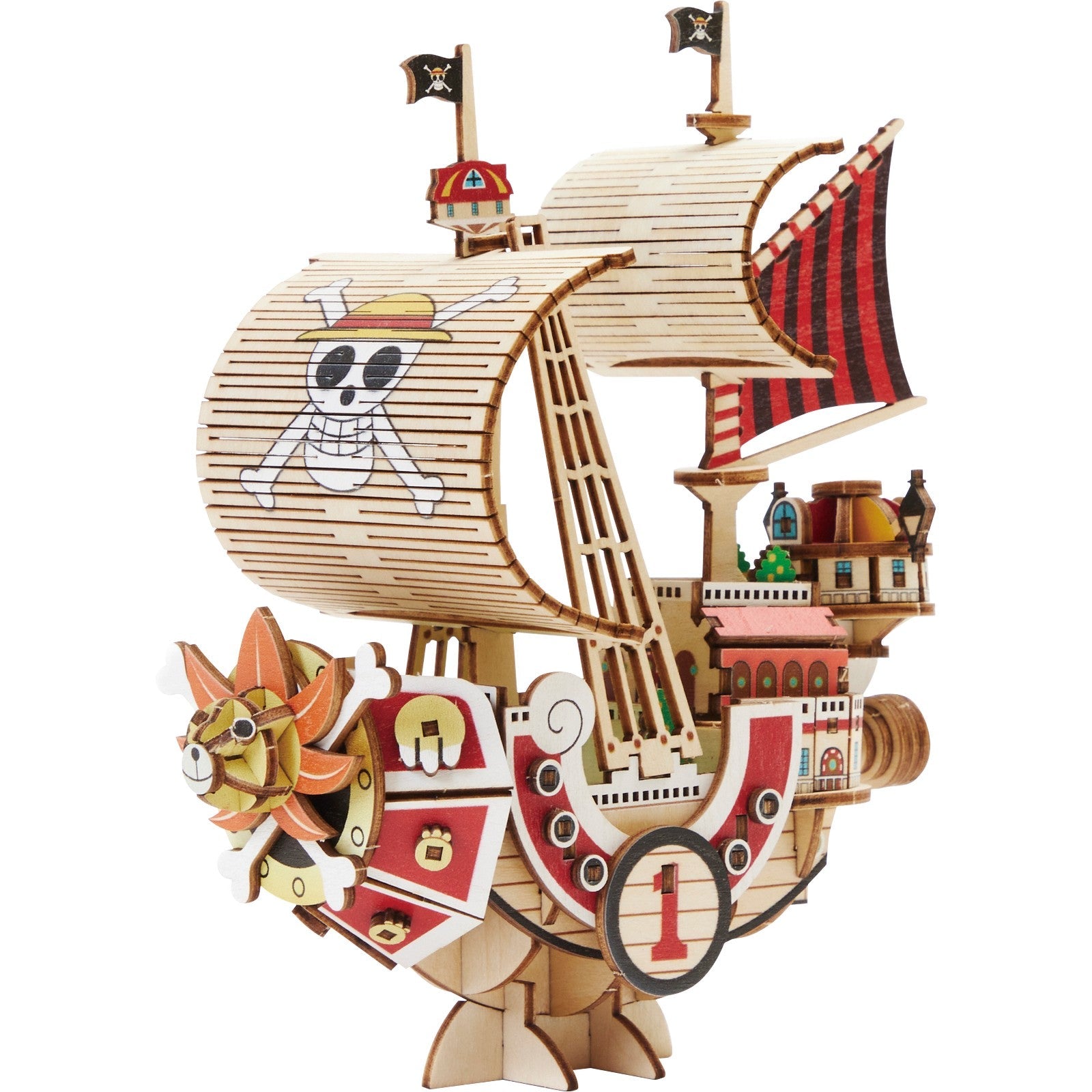 THOUSAND SUNNY SET MONTAJE 14,5 CM ONE PIECE WA-GU-MI WOODEN ART