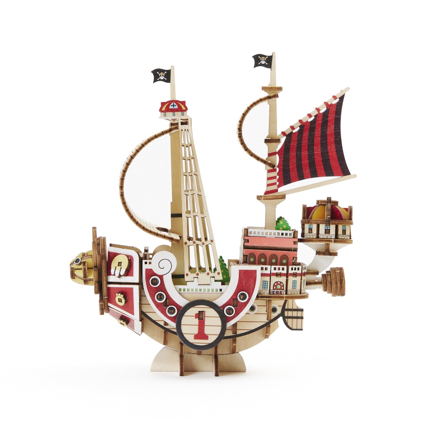 THOUSAND SUNNY SET MONTAJE 14,5 CM ONE PIECE WA-GU-MI WOODEN ART