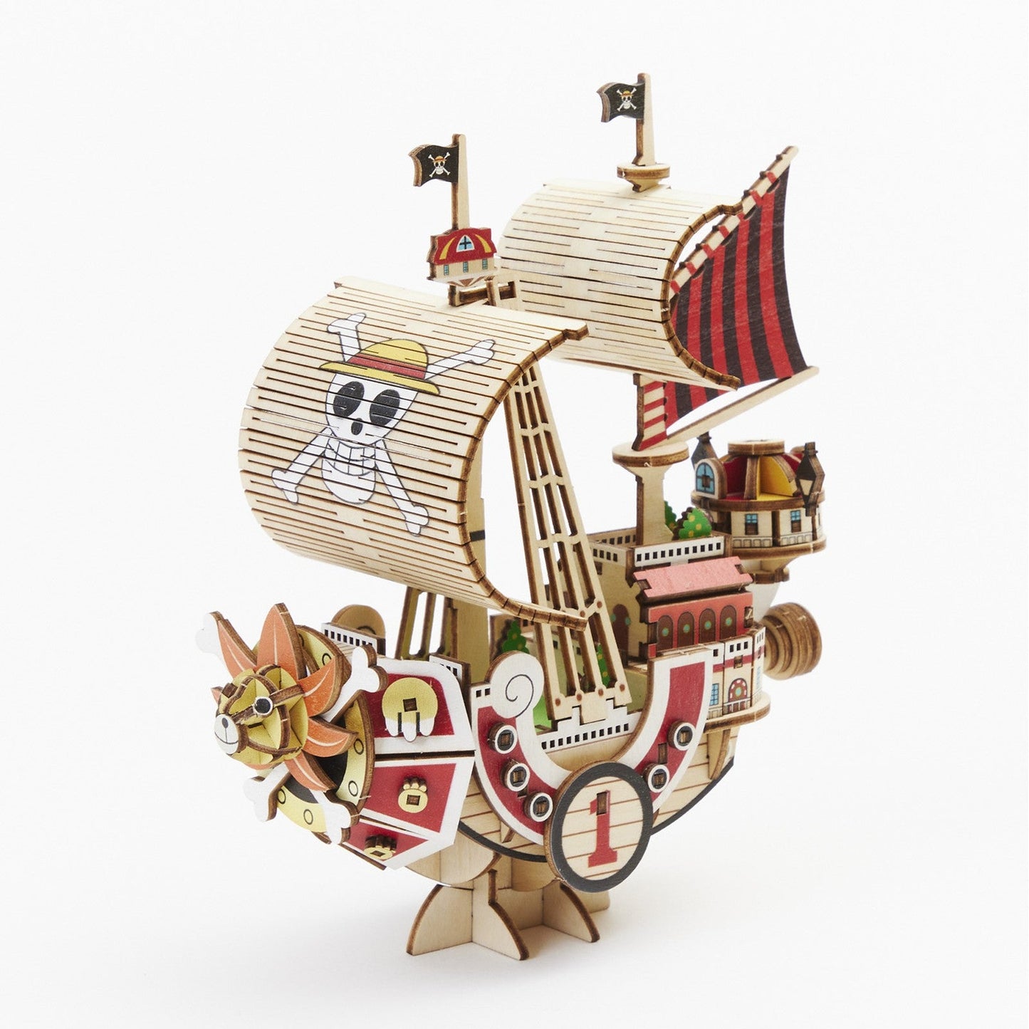 THOUSAND SUNNY SET MONTAJE 14,5 CM ONE PIECE WA-GU-MI WOODEN ART